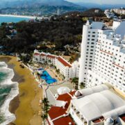 Aerial view of Manzanillo beach resort